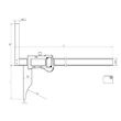 Subler digital cu talpa 100mm, pentru reglat adancimea de frezare, Klass