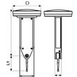 Ceas pupitast vertical, scala 0-40-0, palpator L=14.50 mm, Klass