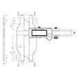 Subler universal cu capete de masura schimbabile, falci: sus 20 x 15 mm, jos 20 x 15 mm, Klass