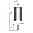 Ceas comparator analog cu cadran dublu, Ø 58 mm, Klass