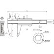Subler mecanic, parallax-free, DIN 862, INOX, surub de blocare , Klass