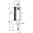 Ceas comparator analog, Ø 56 mm, cu indicatoare de toleranta, Klass