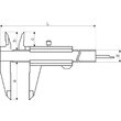 Subler de mici dimensiuni DIN 862, INOX, Klass