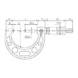 Micrometru mecanic de exterior, cadru vopsit DIN 863, Klass