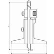 Subler mecanic de adancime cu reglaj fin DIN 862, INOX, Klass