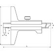 Subler mecanic de adancime INOX, cioc tip talpa, rigla reversibila, Klass