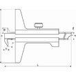 Subler mecanic de adancime, cu cioc dublu DIN 862, INOX, Klass