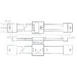 Scala digitala orizontala, aluminium DIN 862, sistem capacitiv, Klass