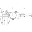 Subler cu ceas, DIN 862, INOX, Klass