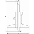 Subler mecanic de adancime INOX, monobloc, DIN 862, Klass