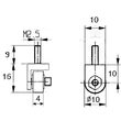 Palpator ceas comparator, cu rola 10 x 4 mm