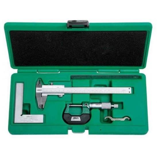 Set instrumente de masura, 4 buc/set, subler mecanic div. 0,02 mm, INSIZE 