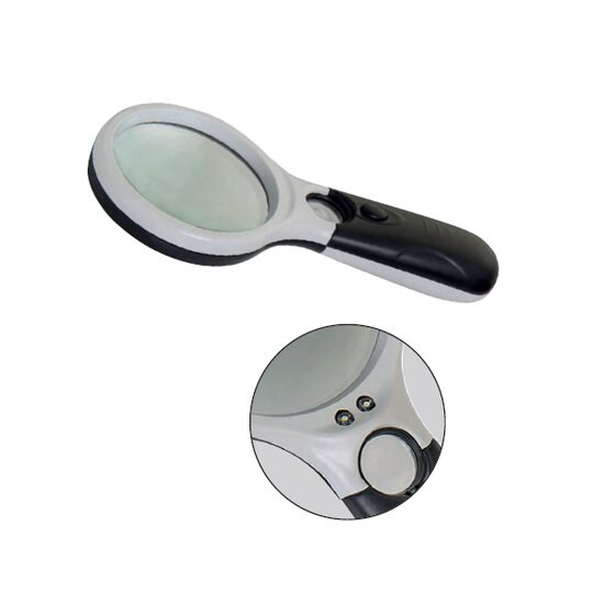 Lupa de mana cu iluminare LED, Ø70mm/3 dioptri , Klass