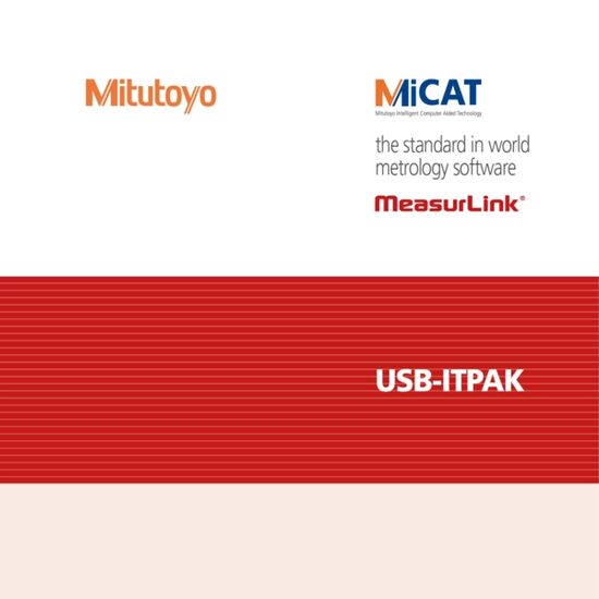 Software transfer date la PC, USB-ITPAK Vers. 3.0, Mitutoyo