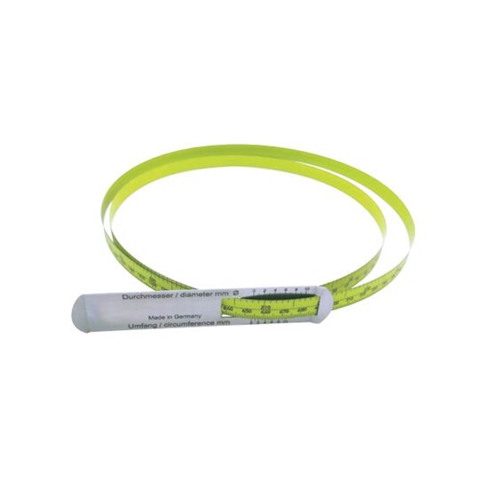 Circometru din inox acoperit galben pentru circumferinţă şi Dia. 