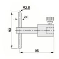 Suport cu palpator combinat sferic/plat Tesa-Hite, 