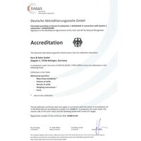 Certificat etalonare DAkkS pentru cantar de precizie