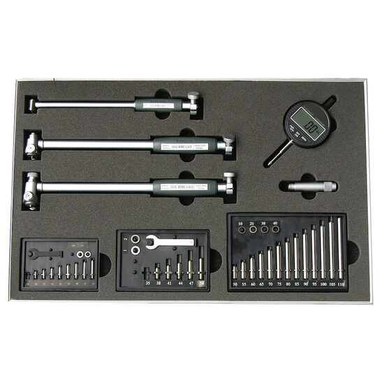 Trusa masurat alezaje set cu ceas comparator digital, 3buc/set, Klass