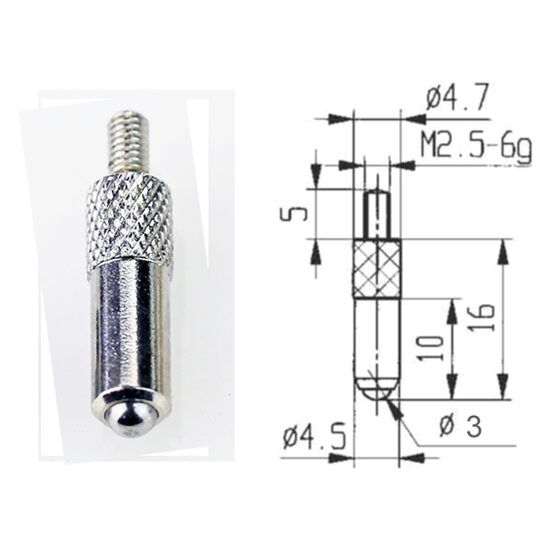 Palpator ceas comparator, filet 2,5 mm , Klass
