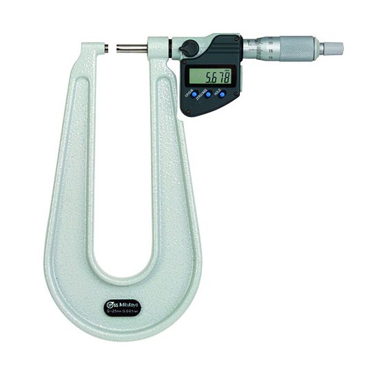 Micrometru digital ptr. masurat foaie metal, IP65, Mitutoyo,