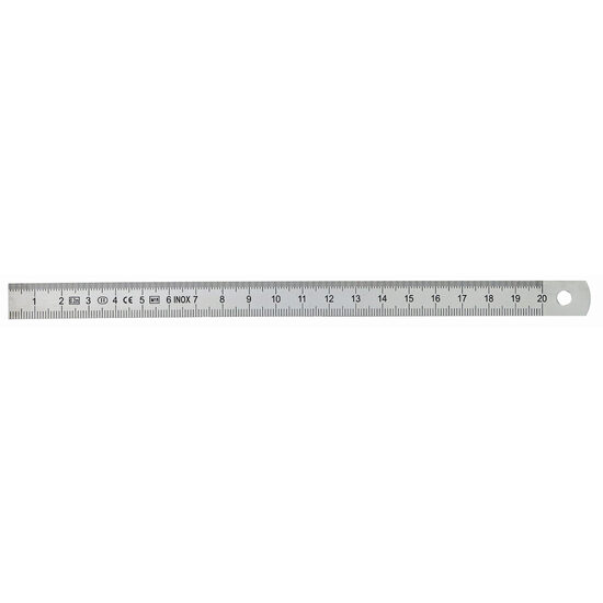 Rigla flexibila din otel inox, gradatie sus 0.5/ jos 1 mm, Klass