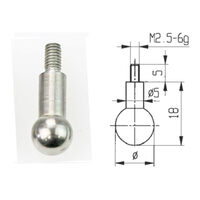 Palpator ceas comparator, filet 2,5 mm , Klass