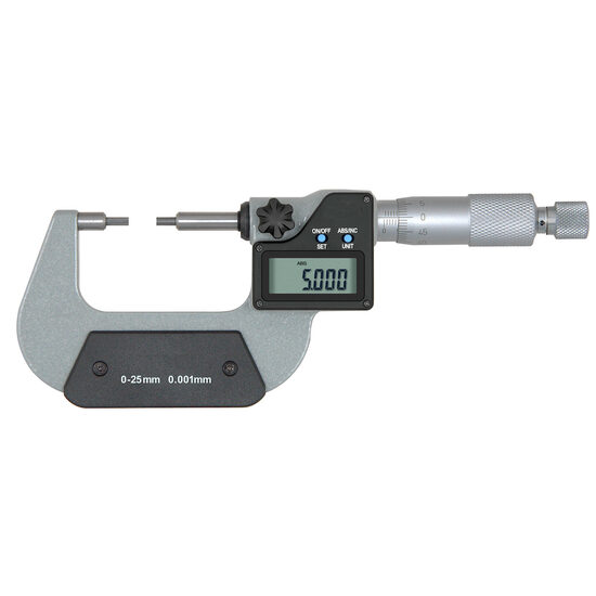 Micrometru digital cu bacuri de masura cilindrice mici, IP65, Klass