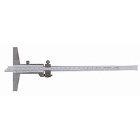 Subler mecanic de adancime cu reglaj fin DIN 862, INOX, Klass