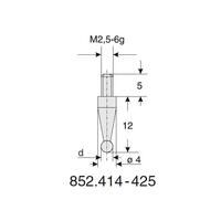 Palpator ceas comparator cu varf sferic, Kaefer