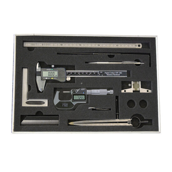 Set instrumente de masura, 9 buc/set, subler + micrometru, Klass