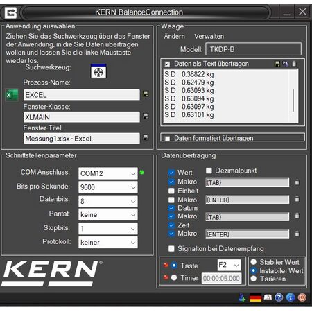 Software conectare Standard pentru PC, KERN, 