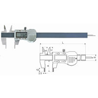 Subler digital cu falci 10 mm, R 2.5 mm, Klass