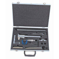 Set instrumente de masura, 9 buc/set, Subler cu surub de blocare, Klass