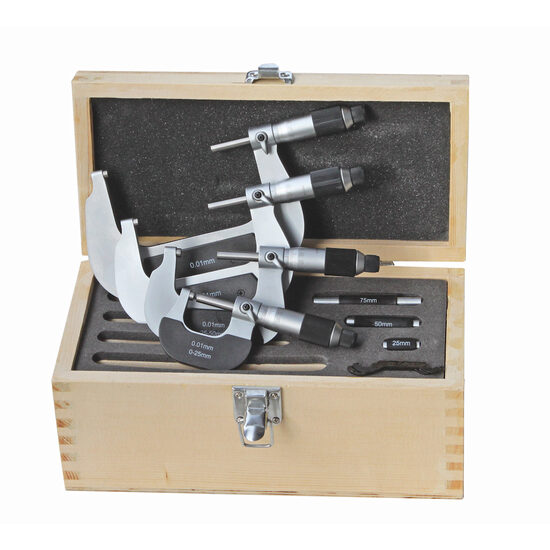 Set micrometre mecanice de exterior, DIN 863, cu frictiune, Klass