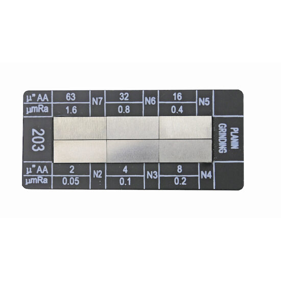 Etaloane de verificare comparativa a rugozitatii 6buc/set, 1.6 / 0.8 / 0.4 / 0.2 / 0.1 / 0.05 μm , Klass