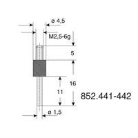 Palpator ceas comparator cu varf cilindric lung, Kaefer