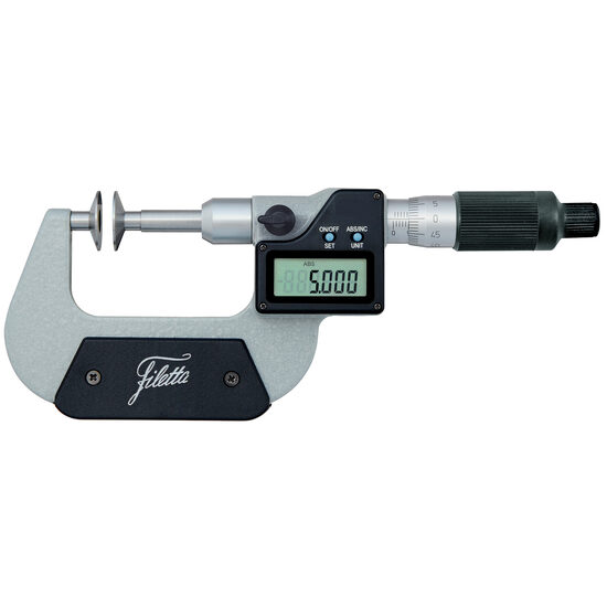 Micrometru digital cu bacuri disc cilindrice, Schut