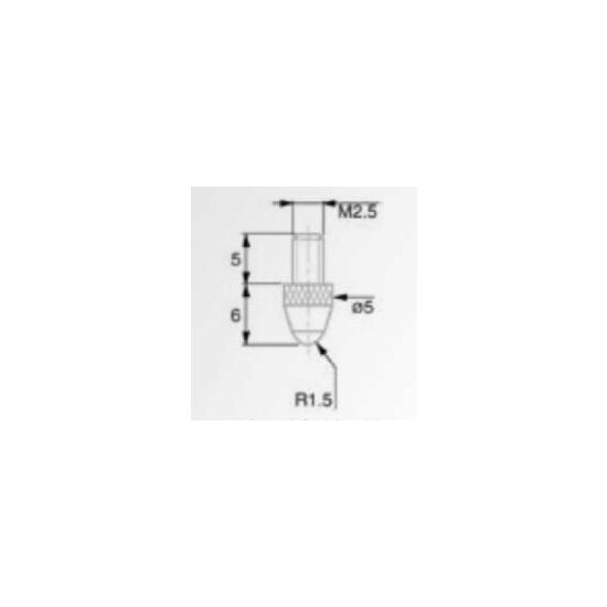 Palpator ceas comparator cu varf sferic din otel M2.5