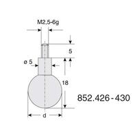 Palpator ceas comparator cu varf sferic, Kaefer