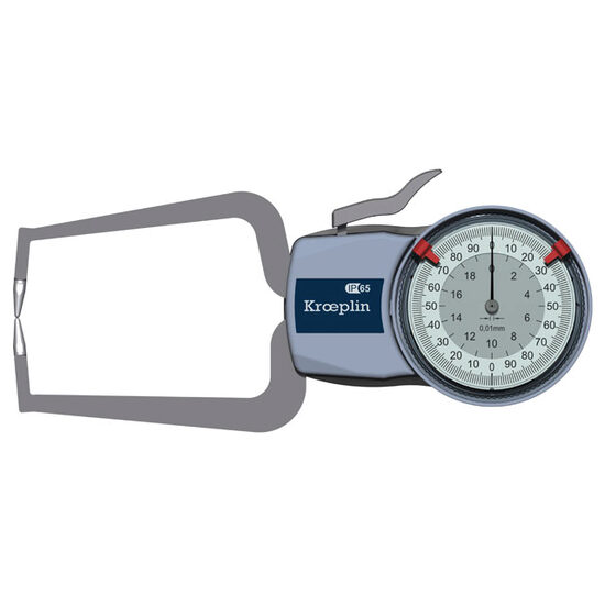 Aparat mecanic măsurat grosimi, Kroeplin D220 0–20 mm  / 0.01 mm