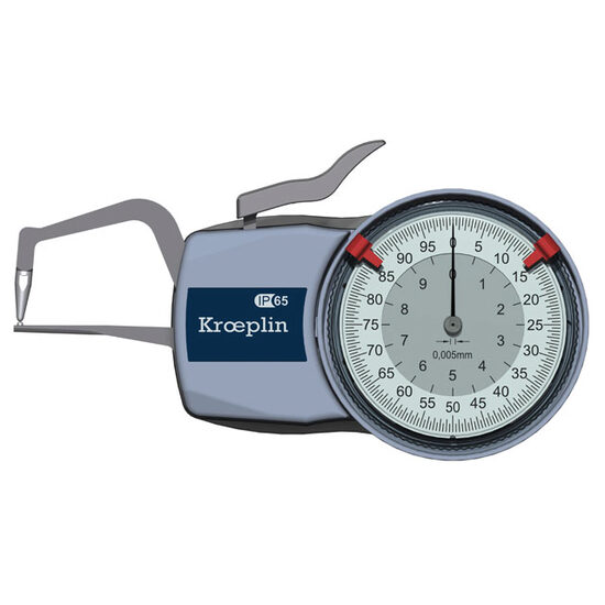 Aparat mecanic măsurat grosimi perete teava, Kroeplin D1R10 0–10 mm  / 0.005 mm