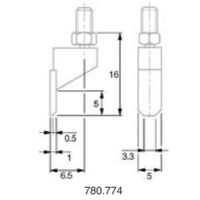 Palpator ceas comparator cu forma speciala M2.5