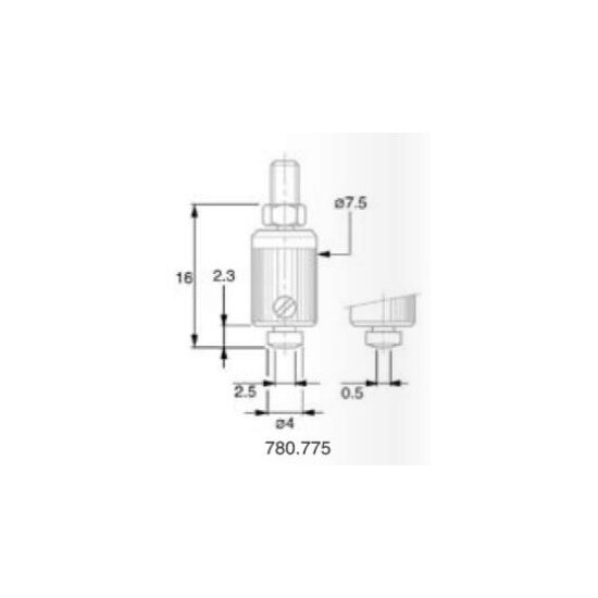 Palpator ceas comparator cu forma speciala M2.5