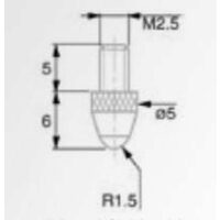 Palpator ceas comparator cu varf sferic din carbura M2.5
