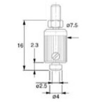 Palpator ceas comparator cu varf sferic plat ajustabil M2.5