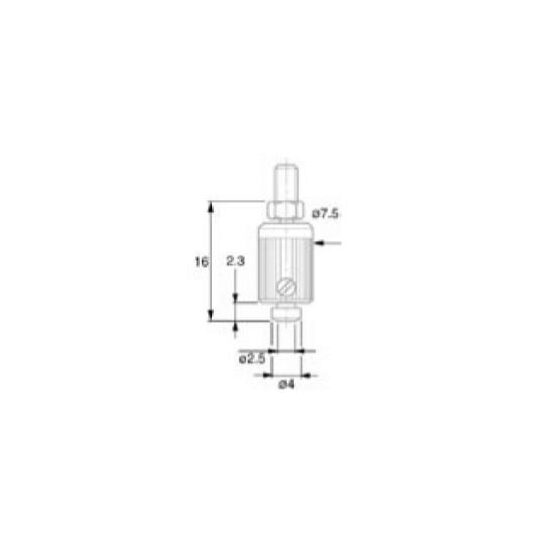 Palpator ceas comparator cu varf sferic plat ajustabil M2.5