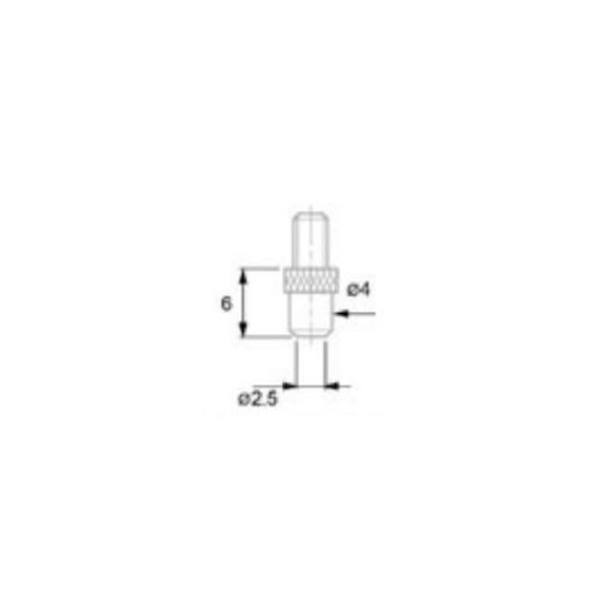 Palpator ceas comparator cu varf sferic plat din otel M2.5
