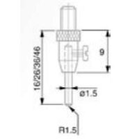 Set palpator cu 4 pini cap sferic de lungimi diferite M2.5