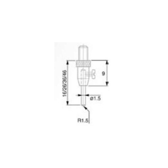 Set palpator cu 4 pini cap sferic de lungimi diferite M2.5