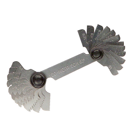 Set lere filet Metric/Whitworth, Schut